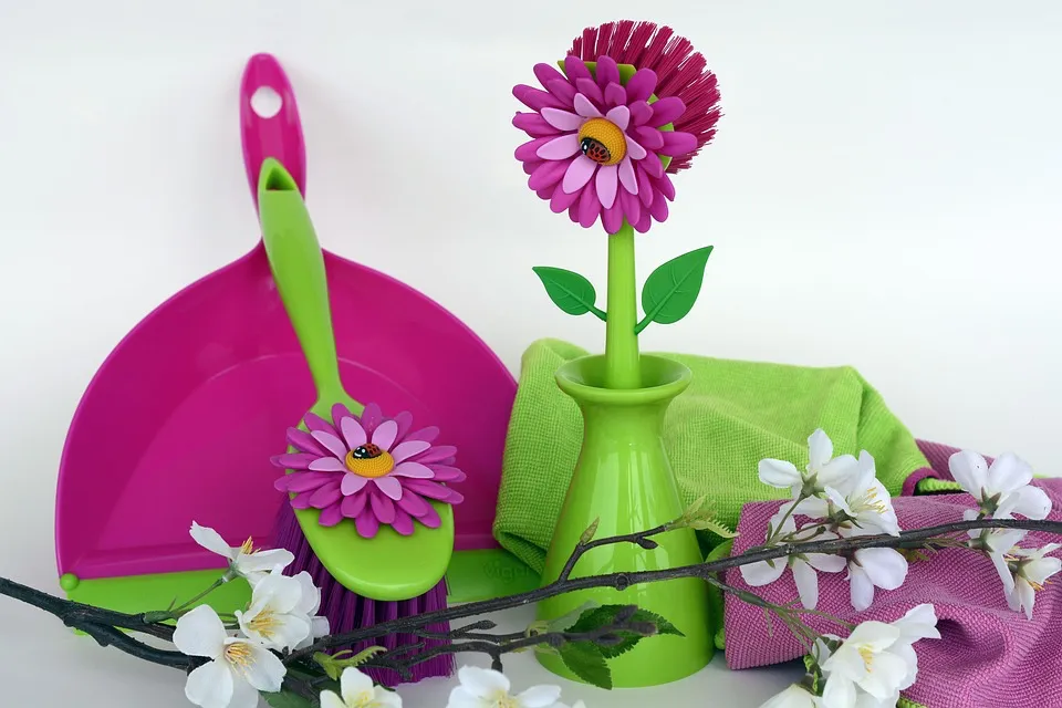 Spring cleaning brush