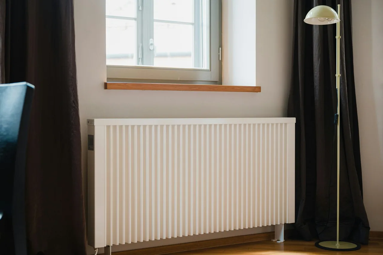A radiator in a home